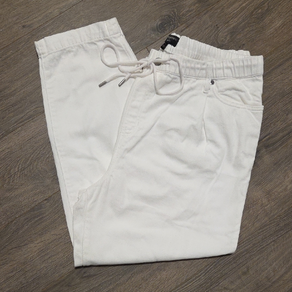 Banana Republic High Rise Pull On Draw-cord Barrel Jeans